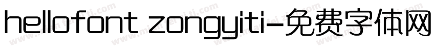 hellofont zongyiti字体转换